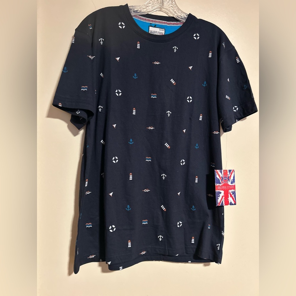 Silverstone Collection Men's T-Shirt SIZE. M NEW WITH TAGS   navy  blue